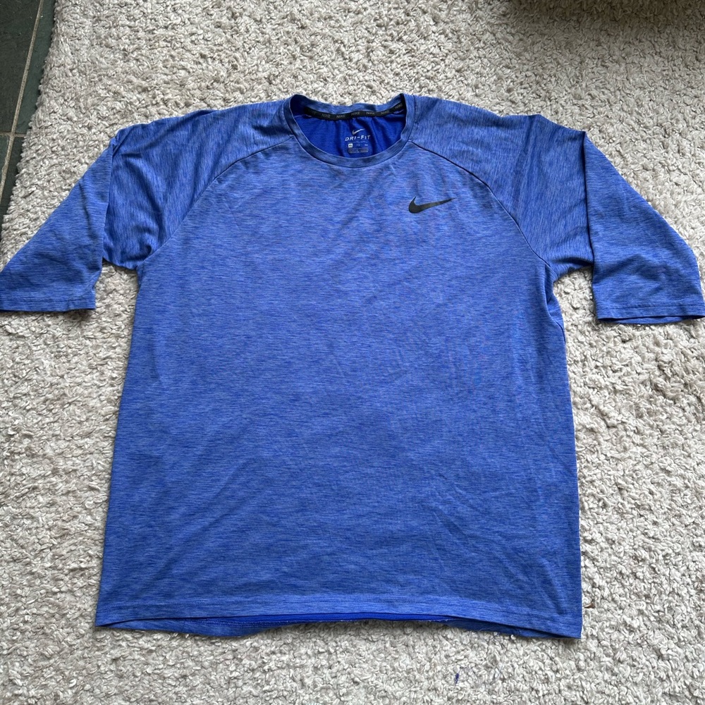 Nike Dri Fit Blue Athletic Shirt XXL Sports Gym Moisture Wick Activewear comfy